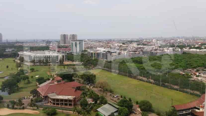 A view of the city from the property's window.