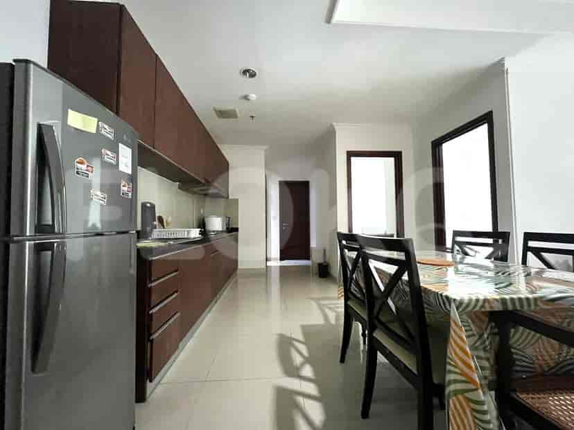 View of the kitchen and dining area.