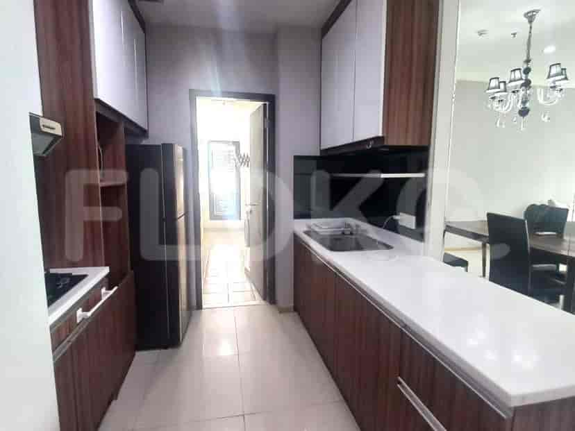 A modern kitchen with a sleek design.