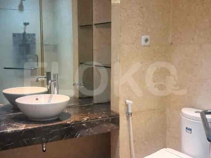 A luxurious bathroom with a marble design.