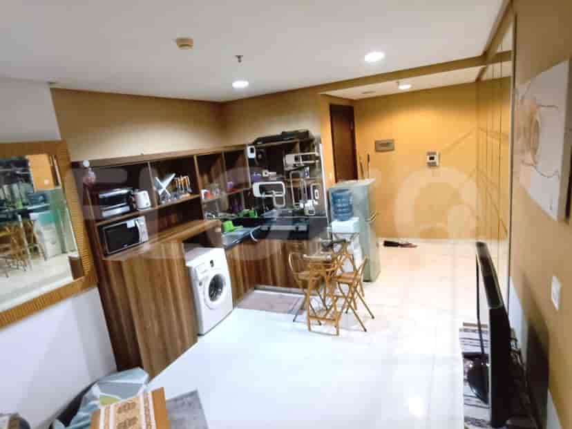 Open-plan kitchen and living area.