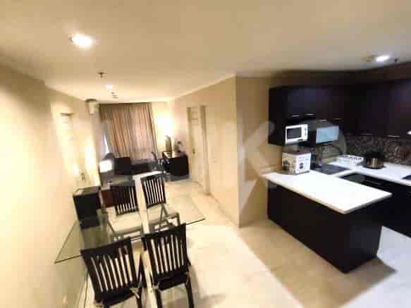 An open concept living space with a kitchen area.