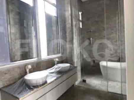 Bathroom with double sinks and modern design.