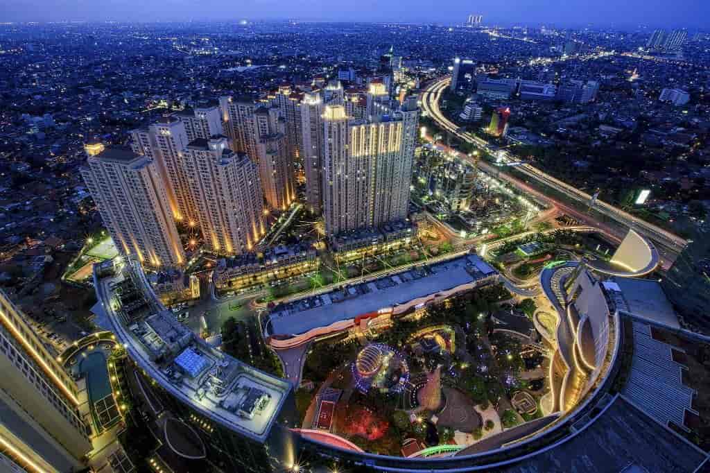 Pemandangan kota cosmo mansion