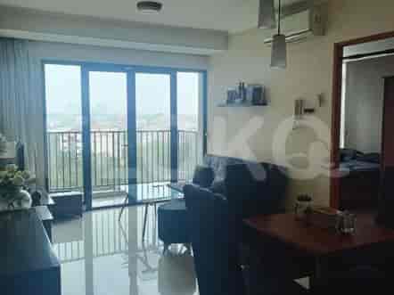 Modern living room with balcony access.