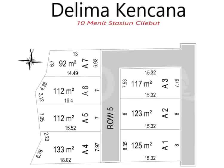 117 sqm, Land for Sale in Dekat Stasiun Cilebut A3, Bogor - TNS531 1