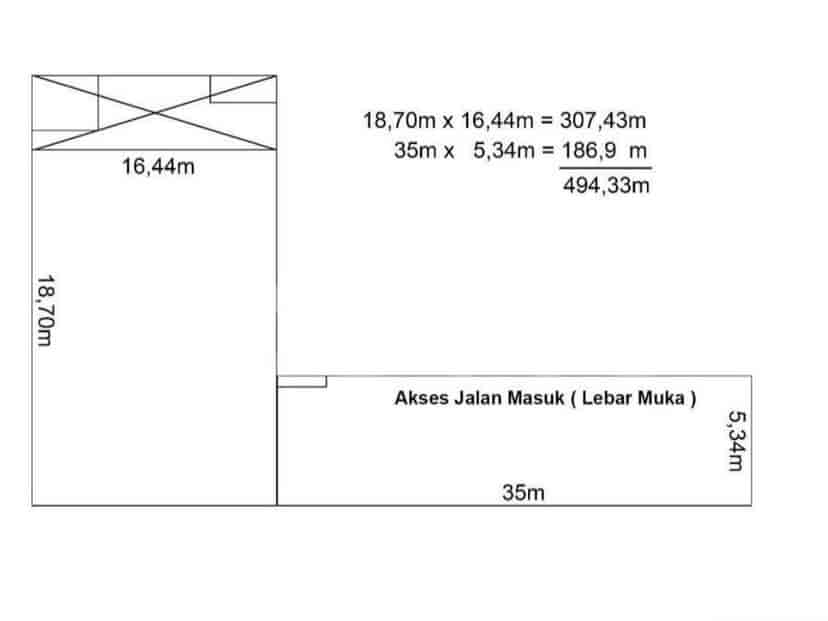494 sqm, Land for Rent in Jl. Veteran Raya, Bintaro 3