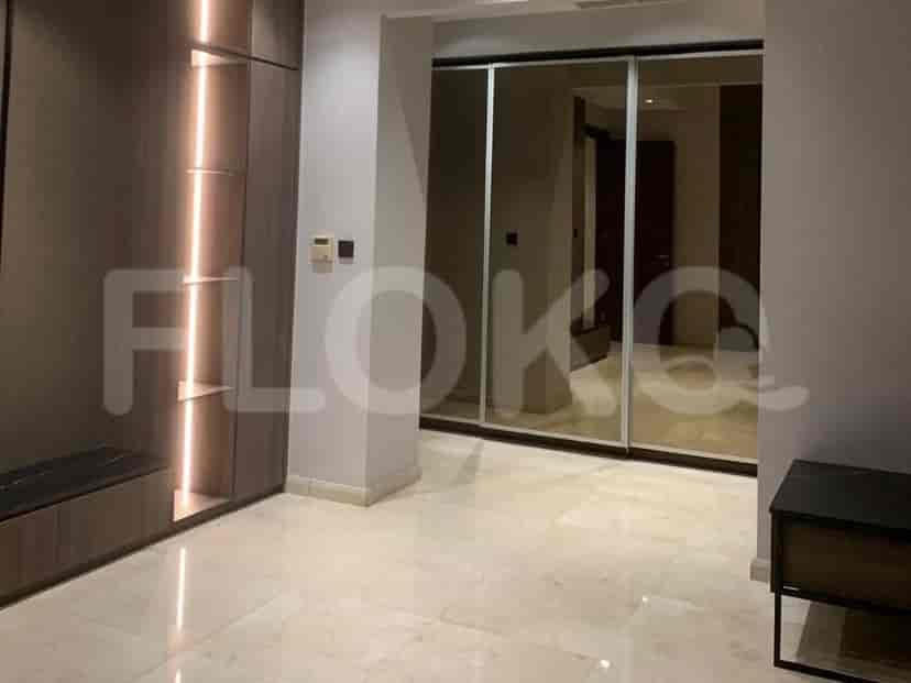 Spacious bedroom with mirrored sliding door closet