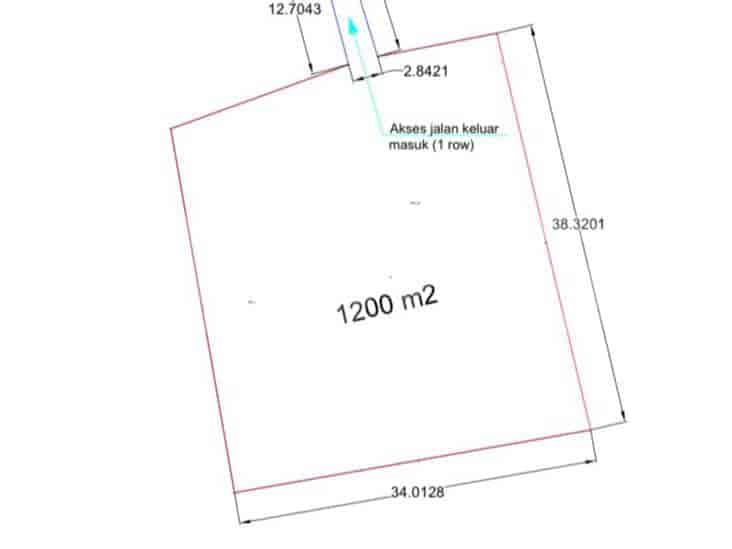1200 sqm, Land for Sale in Jl Raya Poncol Tarogong, Gandaria 3