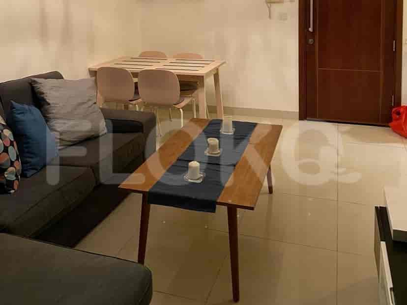 A dining area adjacent to the living space.