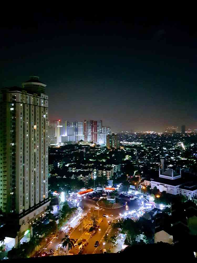 night view Puri Kemayoran Apartment