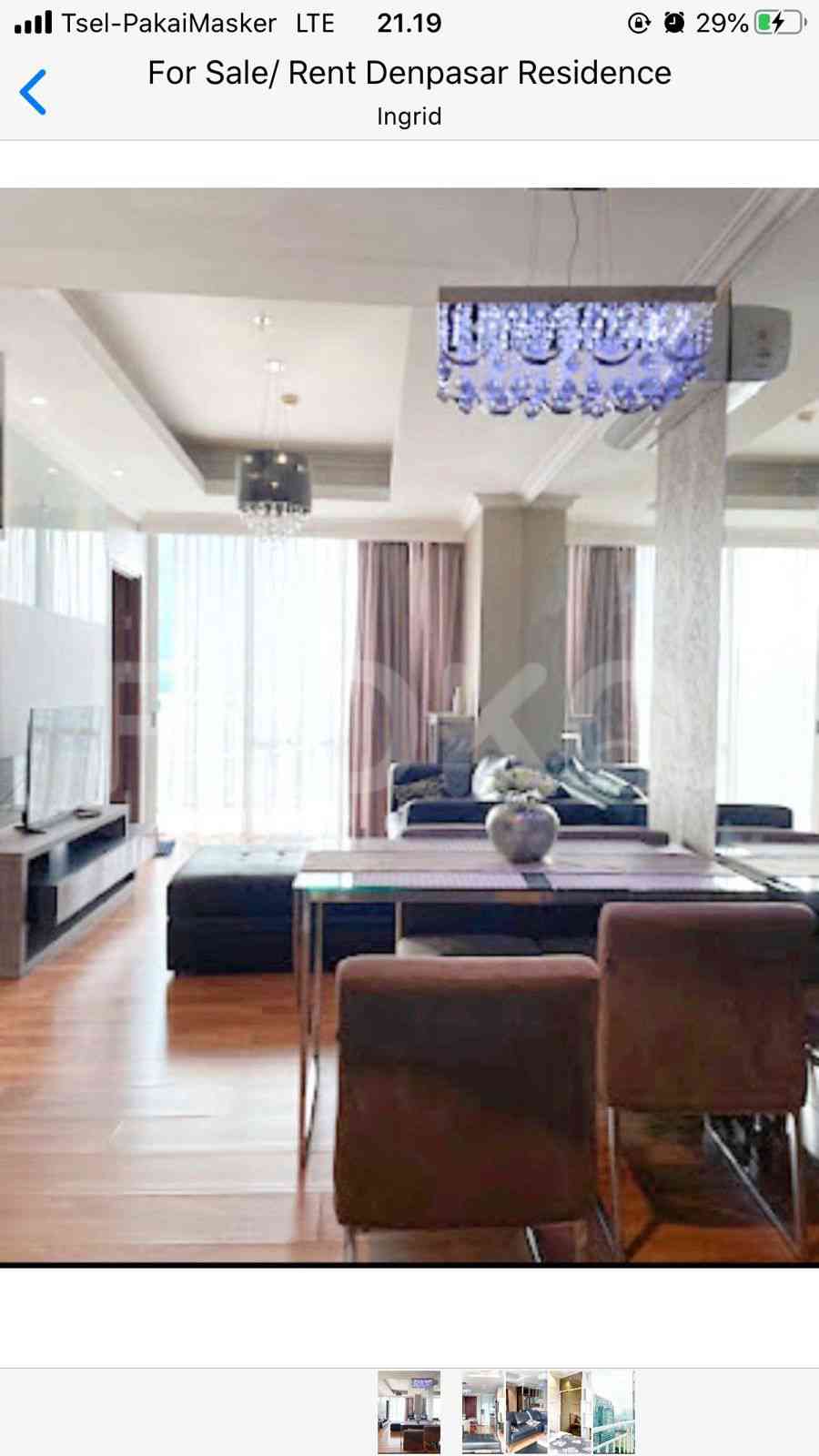 2 Bedroom on 16th Floor for Rent in Kuningan City (Denpasar Residence)  - fkua0b 2
