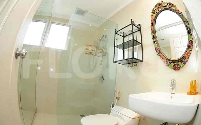 Bathroom with shower and sink.