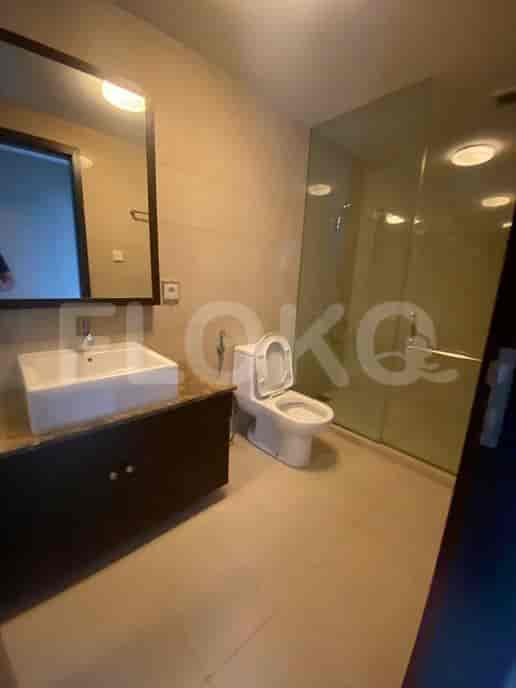Bathroom with shower and modern fixtures.