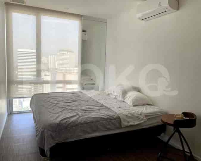 Bedroom with a double bed and city views.