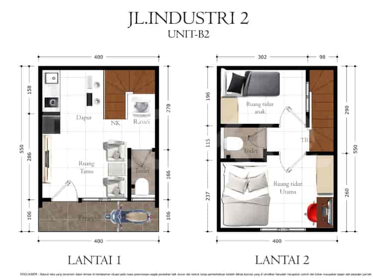 Dijual Rumah 2 BR, Luas 43 m2 di Jl Industri 2 Pasar Baru Jakarta Pusat, Pasar Baru - RHAS76b 3