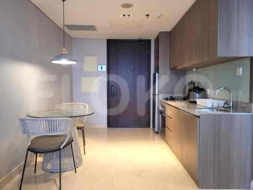 The dining and kitchen area.