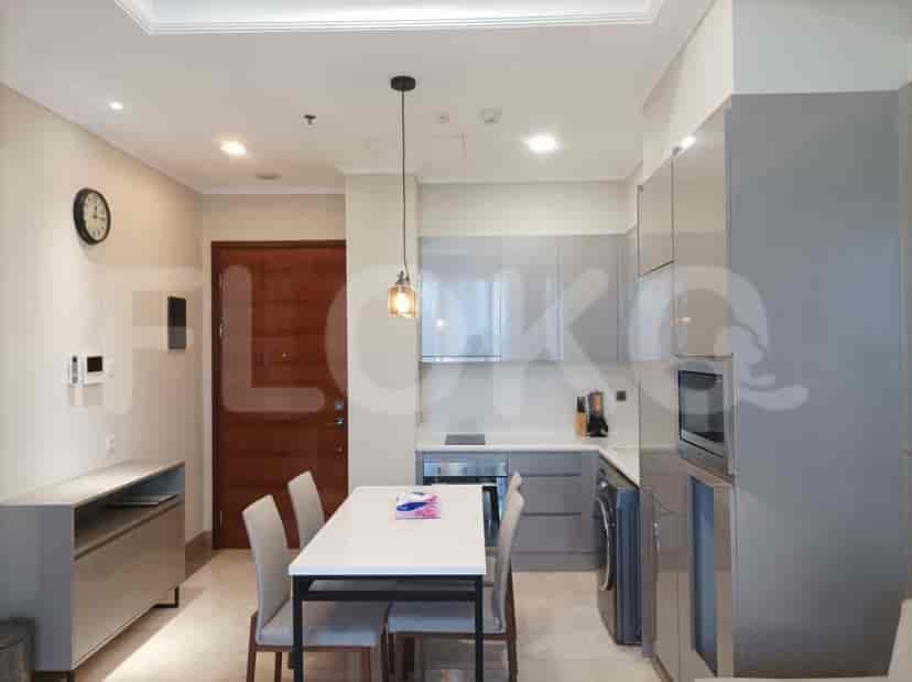 Open kitchen with dining area.