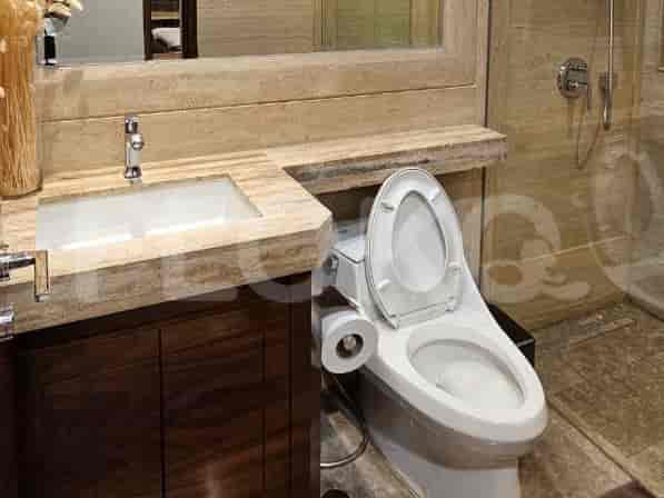 Bathroom with modern fixtures and a clean design.