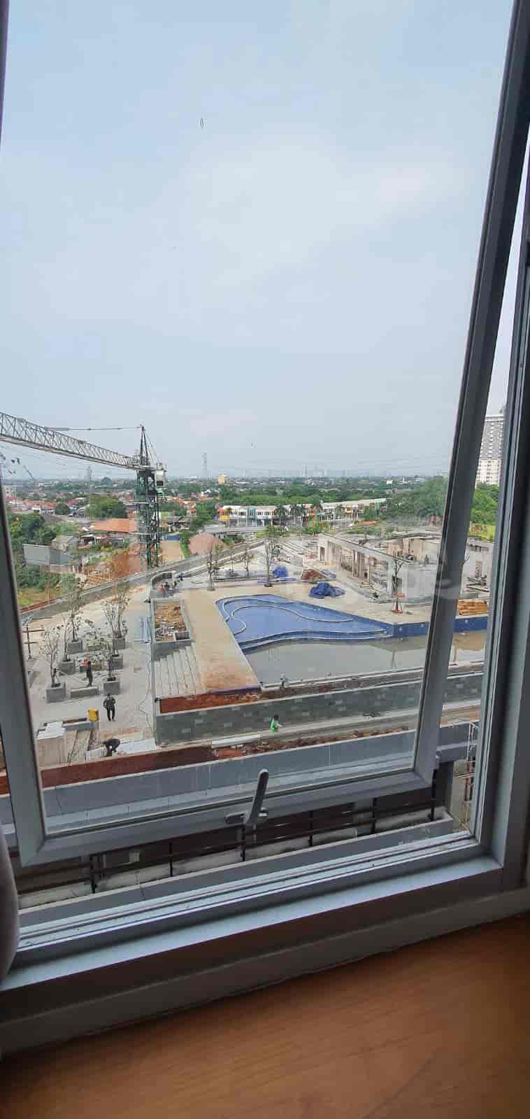 View from the window of a building.