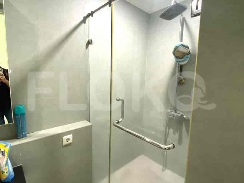 A view into a shower stall.