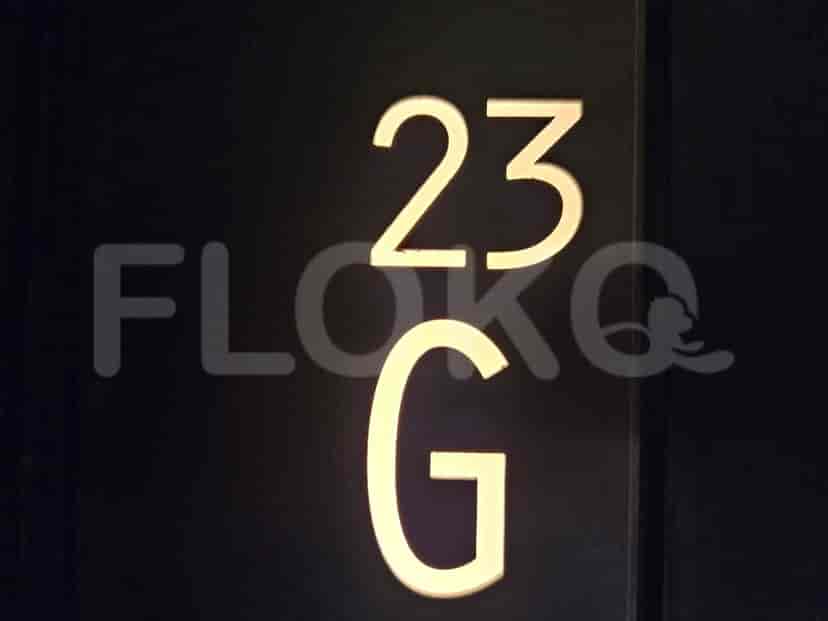 Apartment door with the apartment number.