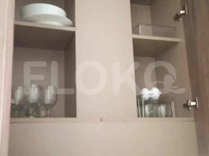 Kitchen cabinets for storage.