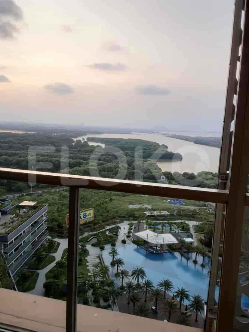 View of the landscape from the balcony.
