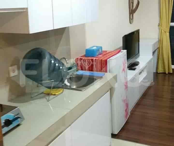 A close-up view of the kitchenette.