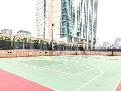 Tennis court available for recreation.