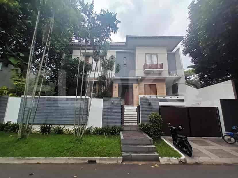 A modern two-story house with a grey and white facade, a manicured lawn, and a driveway.