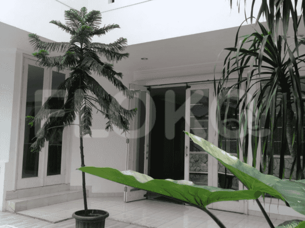 An entrance to a home featuring a large plant in a pot, double doors, and a bright interior.