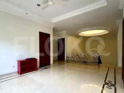 A living room with marble flooring, recessed lighting, and a ceiling fan.