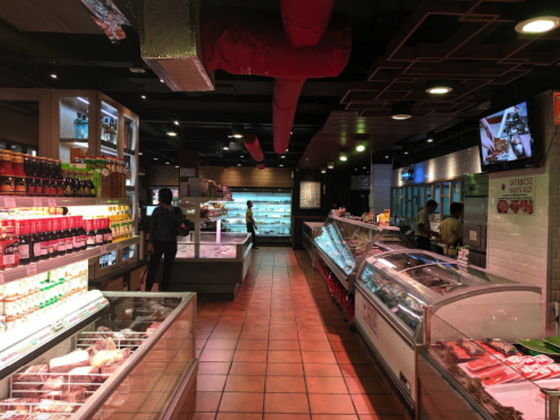 Indoor lane of Indoguna Meatshop