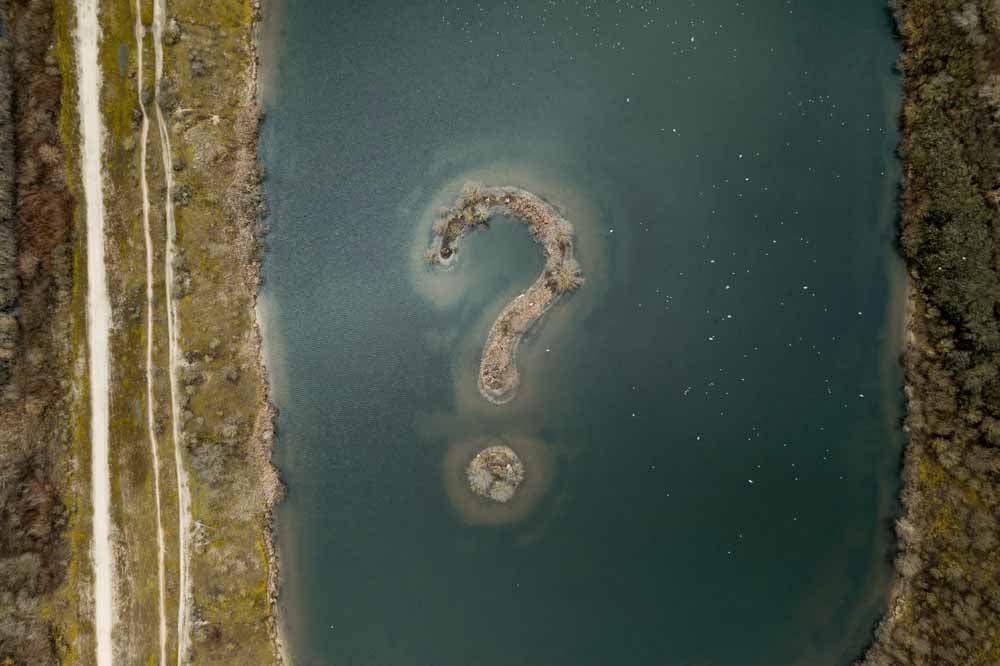 island shaped question mark