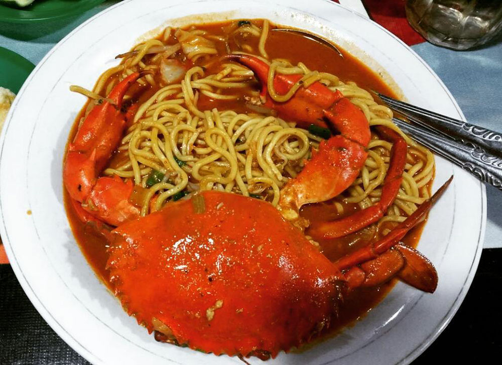 mie aceh kepiting crab benhil street food center jakarta