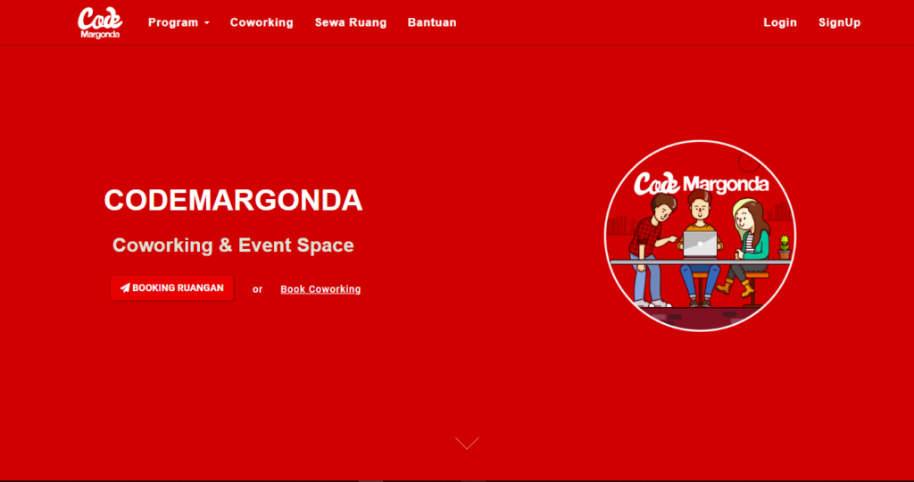 code margonda home page coworking space depok