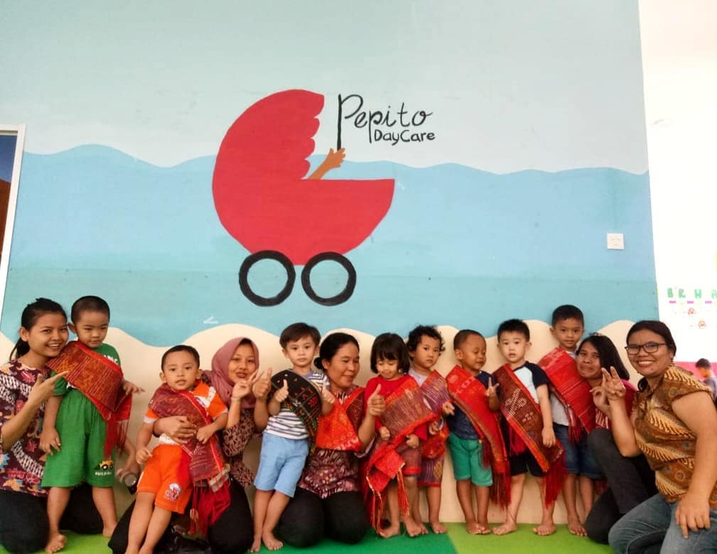 children and teachers at pepito daycare