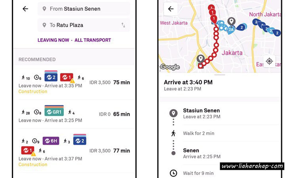 trafi public transportation apps jakarta