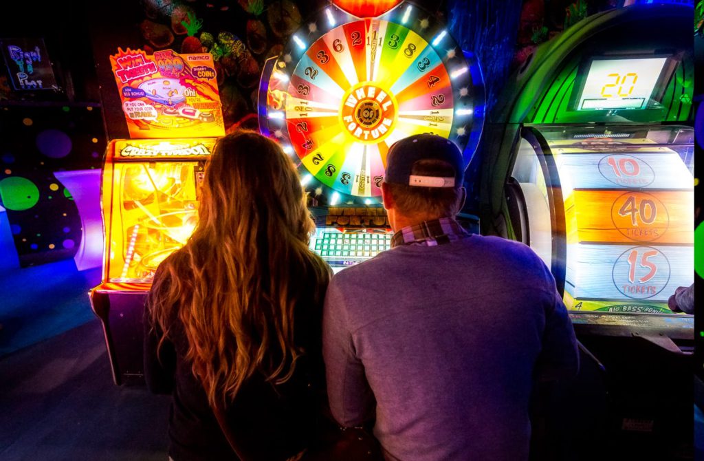couple Play at an Arcade