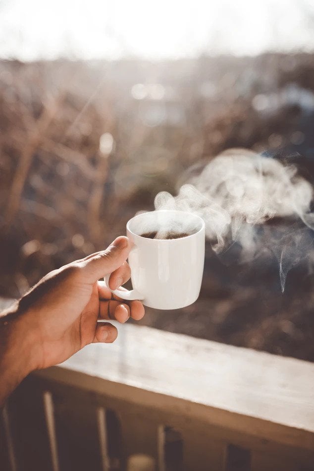 person holding a coffee