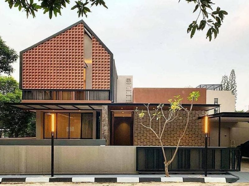 Unsur geometris pada rumah minimalis memberikan kesan