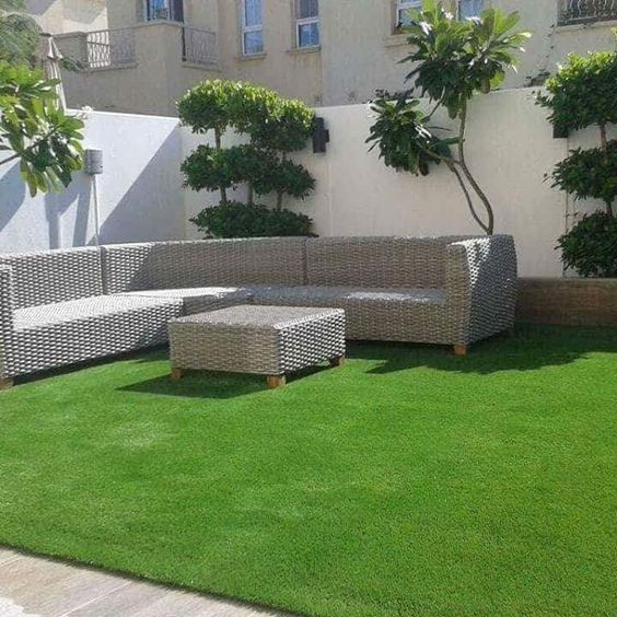 artificial grass used in terrace