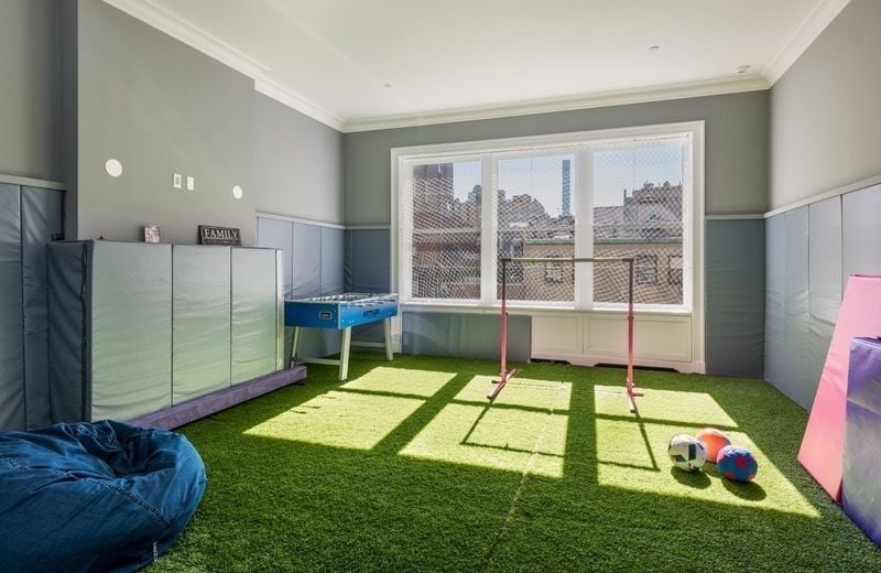 artificial grass used in children's play area