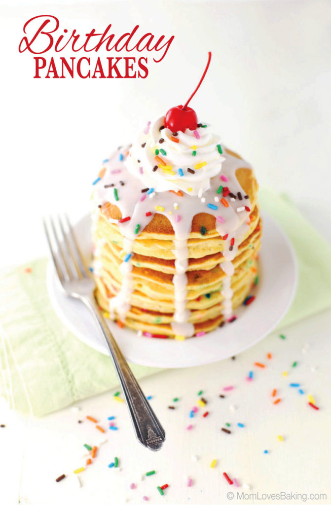 birthday cake made out of pancake