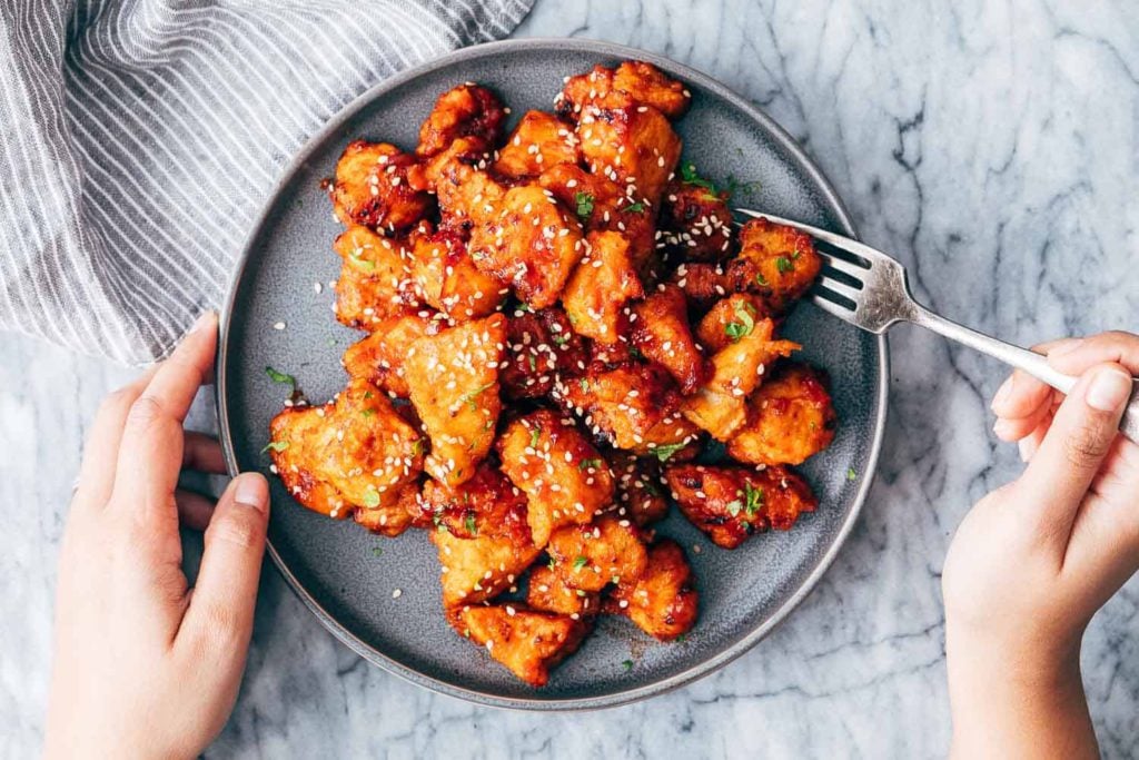 korean popcorn chicken street food korea