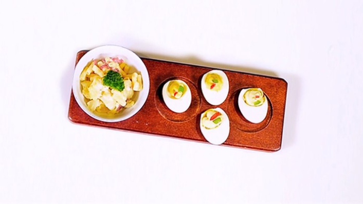 Transmart's signature egg canapes