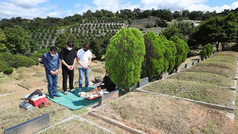 Pilgrimage to the tomb during Chuseok