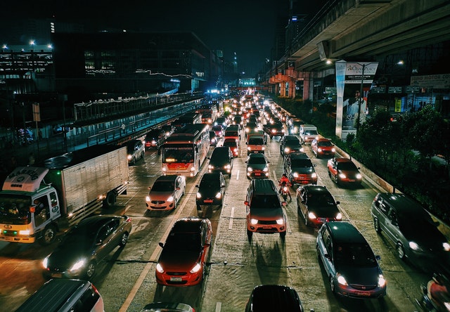 traffic jam causes air pollution