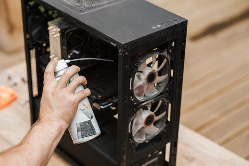 air duster to clean the in betweens of your laptop